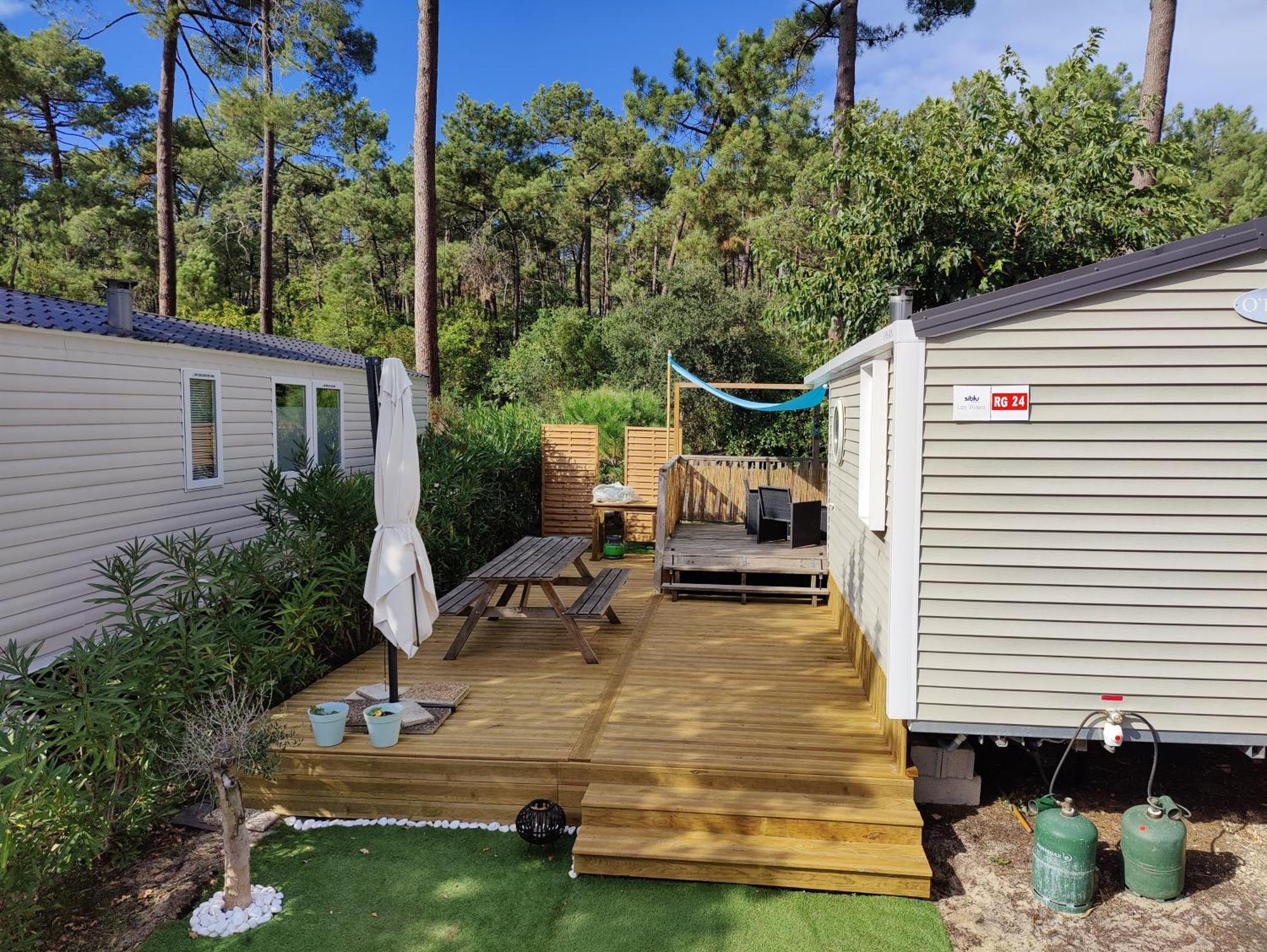Mobile-Home 6 Personnes Cap Ferret Claouey Buitenkant foto